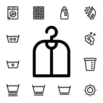 Cover flat vector icon in laundry pack Stock Illustration