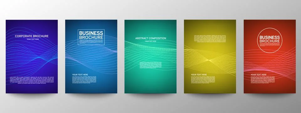 Cover geometric minimal. Set. Vector abstract line pattern for poster design. イラスト素材