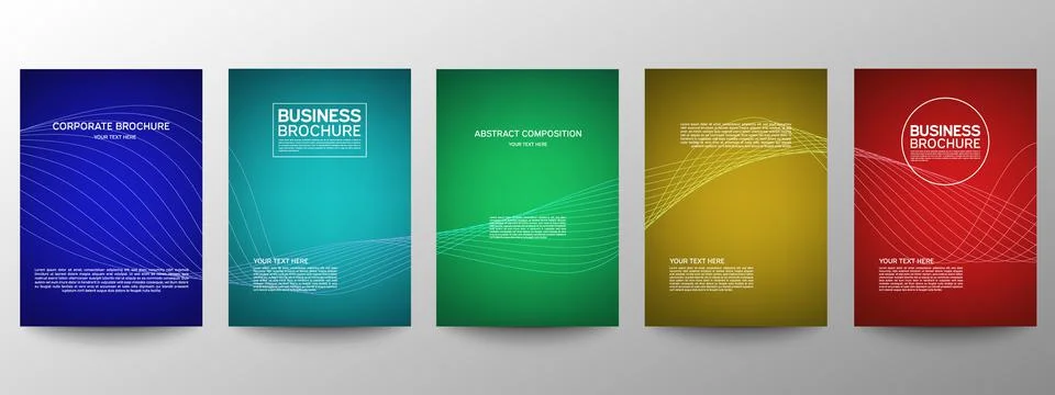 Cover geometric minimal. Set. Vector abstract line pattern for poster design. イラスト素材