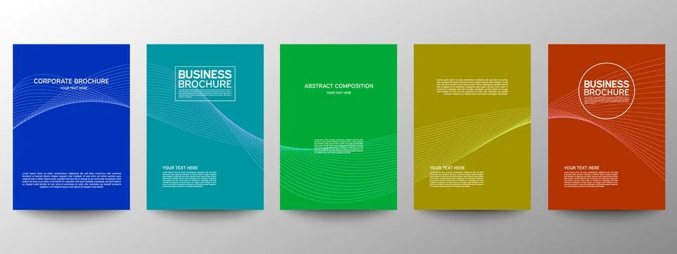 Cover geometric minimal. Set. Vector abstract line pattern for poster design. Stock Illustration