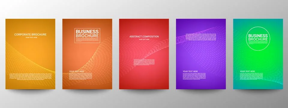 Cover geometric minimal. Set. Vector abstract line pattern for poster design. Stock Illustration
