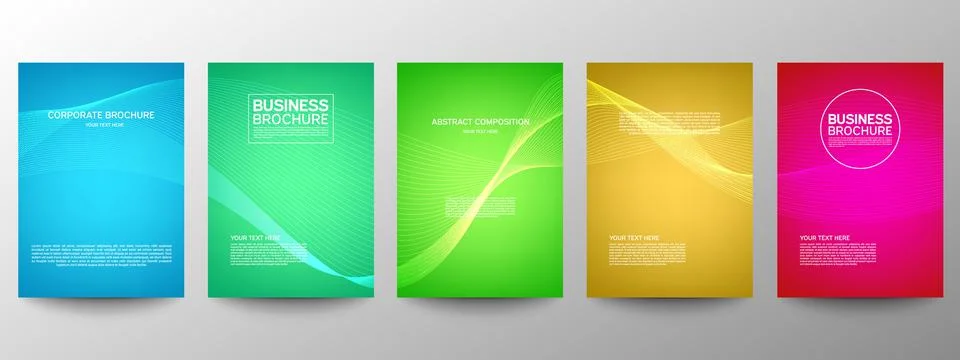 Cover geometric minimal. Set. Vector abstract line pattern for poster design. Stock Illustration