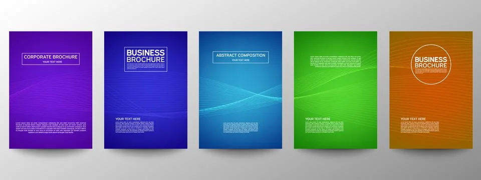 Cover geometric minimal. Set. Vector abstract line pattern for poster design. イラスト素材