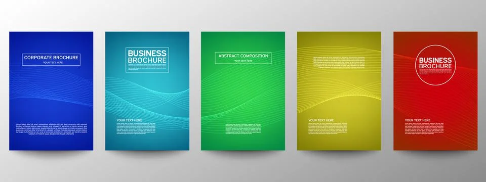 Cover geometric minimal. Set. Vector abstract line pattern for poster design. Stock Illustration
