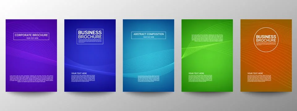 Cover geometric minimal. Set. Vector abstract line pattern for poster design. イラスト素材