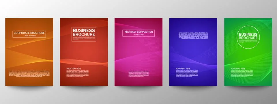 Cover geometric minimal. Set. Vector abstract line pattern for poster design. 스톡 일러스트