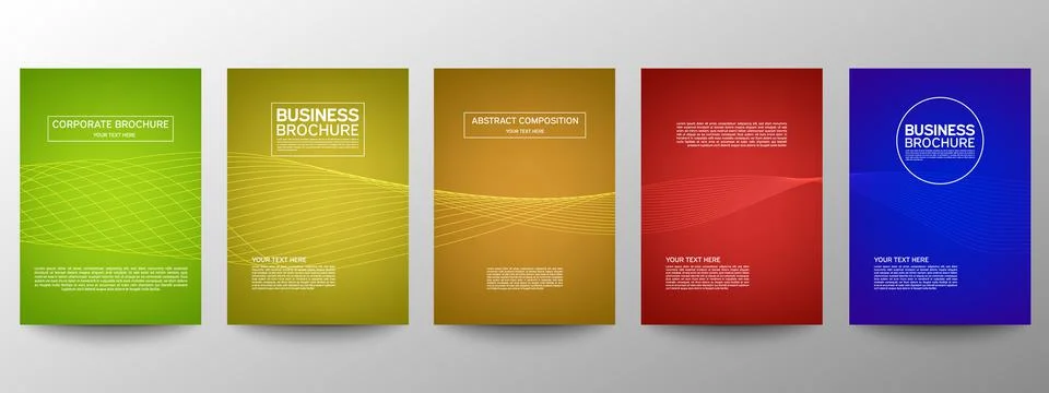 Cover geometric minimal. Set. Vector abstract line pattern for poster design. Stock Illustration