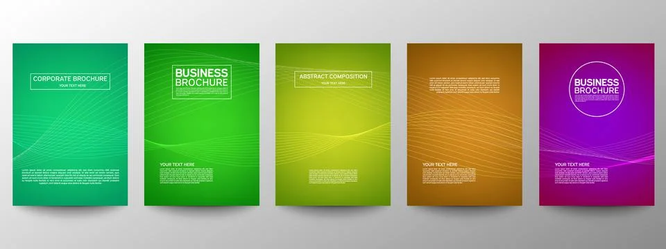 Cover geometric minimal. Set. Vector abstract line pattern for poster design. Illustrazione stock