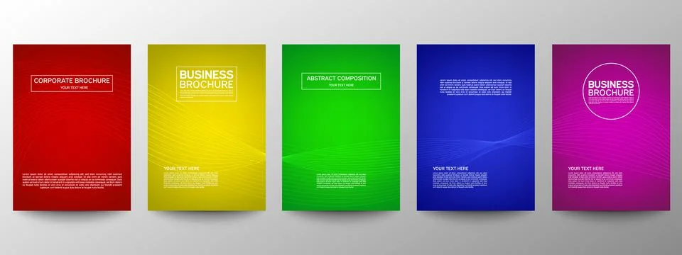 Cover geometric minimal. Set. Vector abstract line pattern for poster design. Stock Illustration