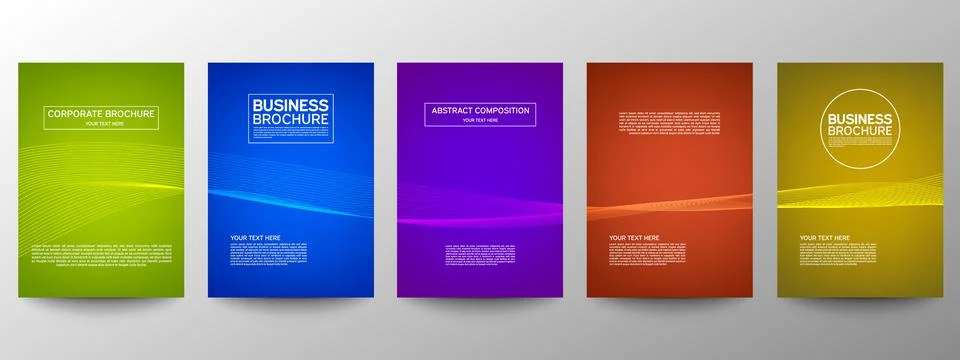 Cover geometric minimal. Set. Vector abstract line pattern for poster design. Stock Illustration
