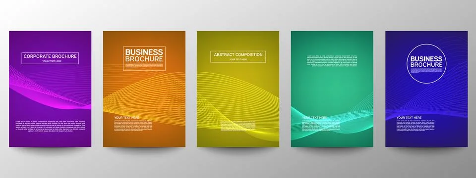 Cover geometric minimal. Set. Vector abstract line pattern for poster design. イラスト素材