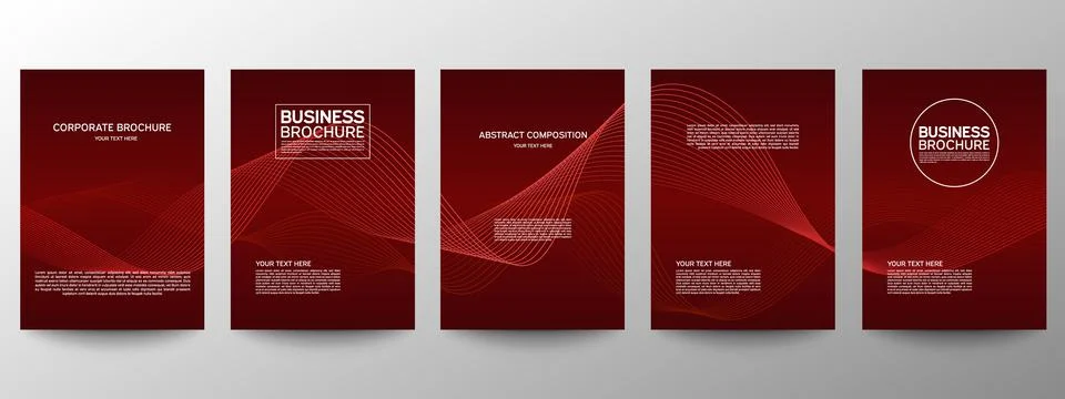 Cover geometric minimal. Set. Vector abstract line pattern for poster design. Stock Illustration