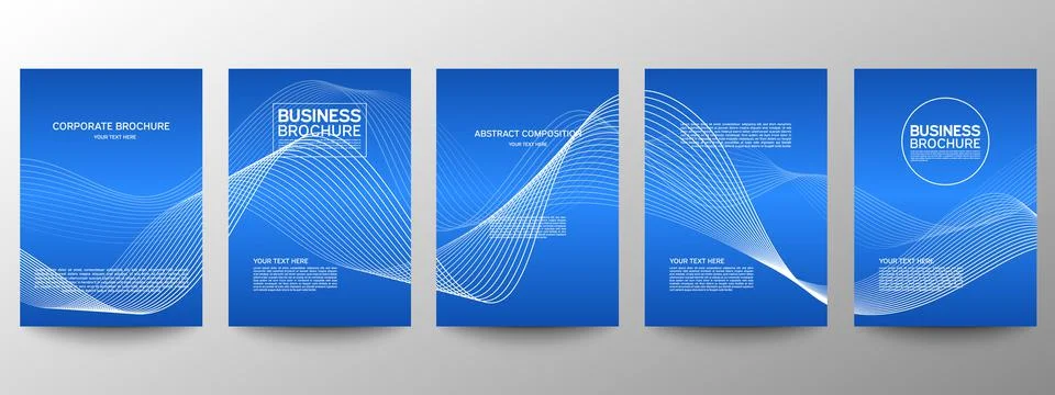 Cover geometric minimal. Set. Vector abstract line pattern for poster design. Stock Illustration