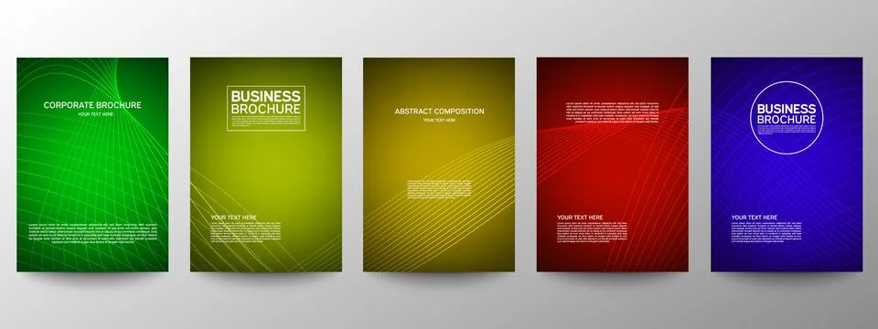 Cover geometric minimal. Set. Vector abstract line pattern for poster design. イラスト素材
