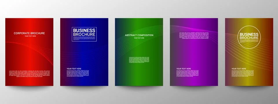 Cover geometric minimal. Set. Vector abstract line pattern for poster design. Stock Illustration