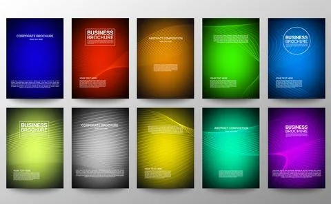 Cover geometric minimal. Set. Vector abstract line pattern for poster design. イラスト素材
