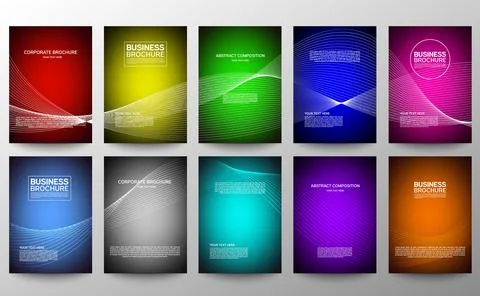 Cover geometric minimal. Set. Vector abstract line pattern for poster design. Illustrazione stock