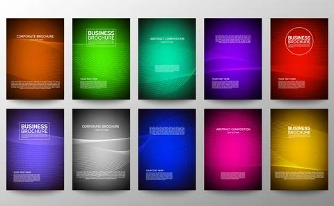 Cover geometric minimal. Set. Vector abstract line pattern for poster design. Illustrazione stock