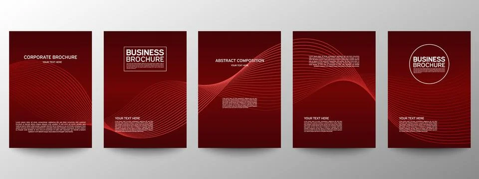 Cover geometric minimal. Set. Vector abstract line pattern for poster design. Stock Illustration