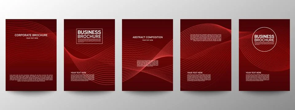 Cover geometric minimal. Set. Vector abstract line pattern for poster design. Stock Illustration