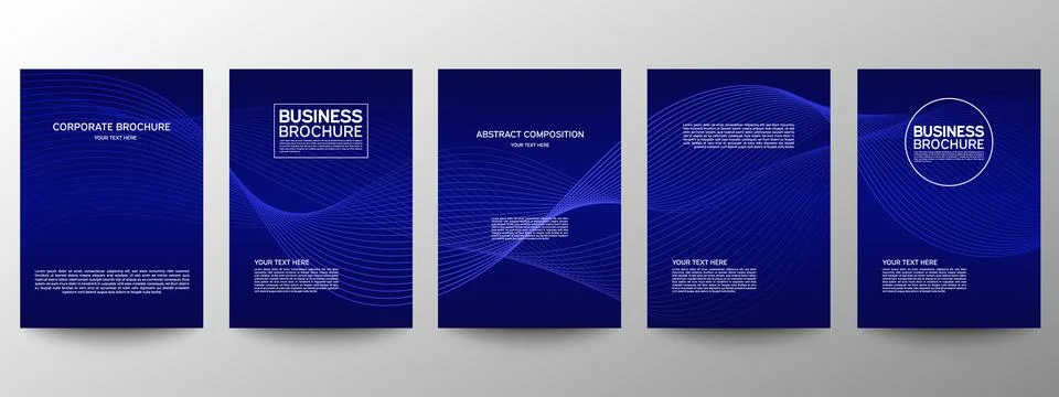 Cover geometric minimal. Set. Vector abstract line pattern for poster design. Stock Illustration