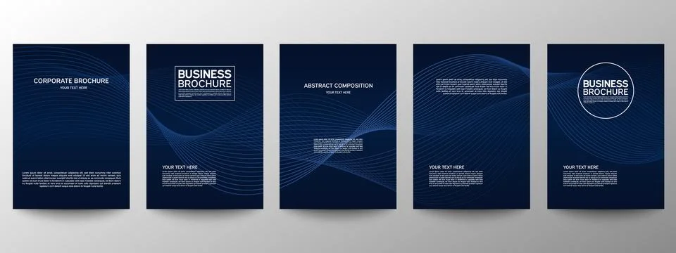 Cover geometric minimal. Set. Vector abstract line pattern for poster design. Stock Illustration