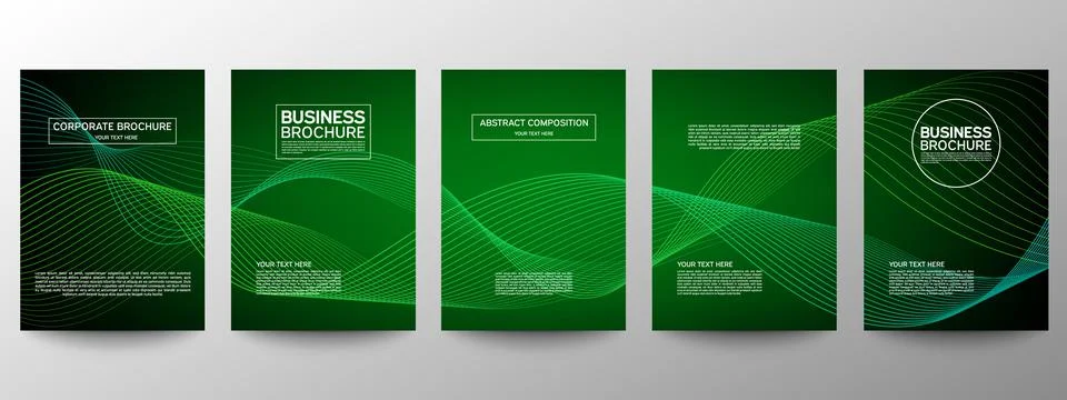 Cover geometric minimal. Set. Vector abstract line pattern for poster design. Stock Illustration