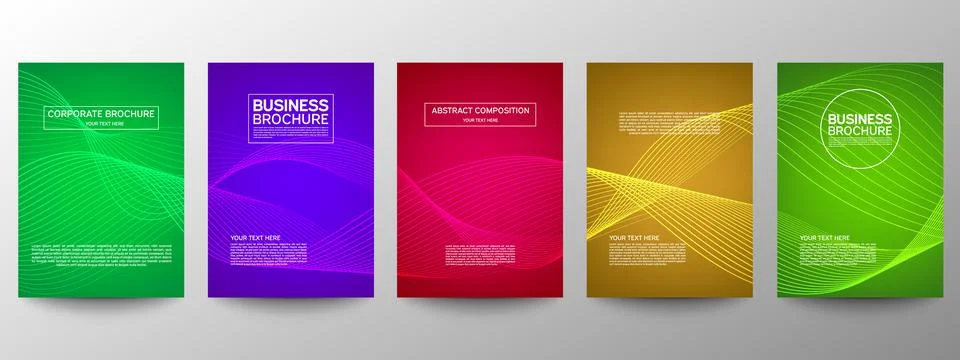 Cover geometric minimal. Set. Vector abstract line pattern for poster design. 스톡 일러스트
