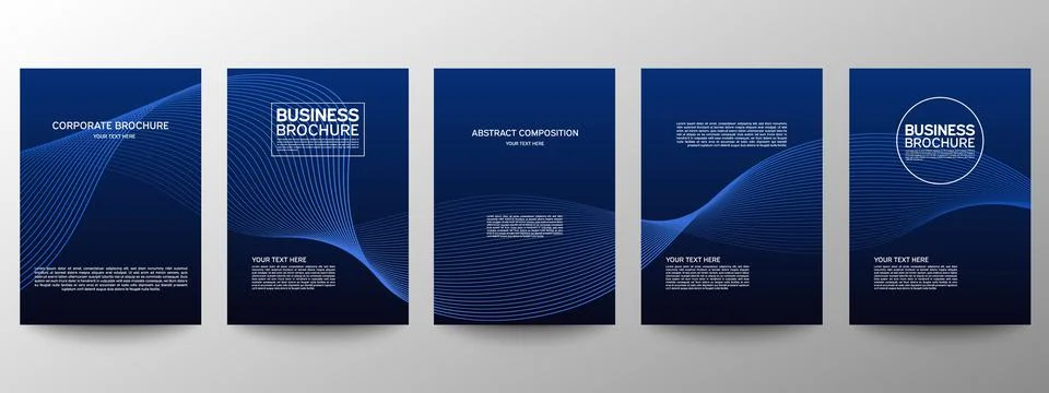 Cover geometric minimal. Set. Vector abstract line pattern for poster design. Stock Illustration