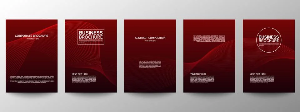 Cover geometric minimal. Set. Vector abstract line pattern for poster design. Stock Illustration
