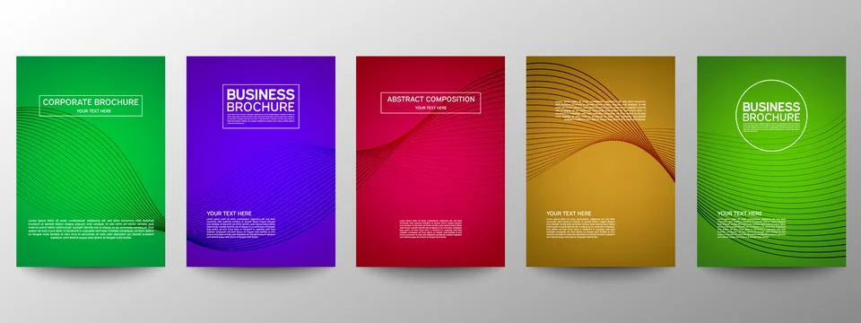 Cover geometric minimal. Set. Vector abstract line pattern for poster design. イラスト素材