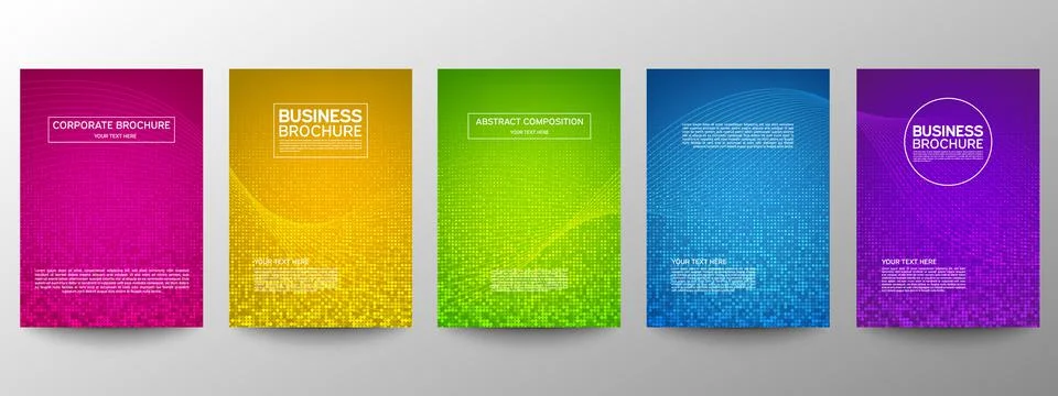 Cover geometric minimal. Set. Vector abstract line pattern for poster design. 스톡 일러스트