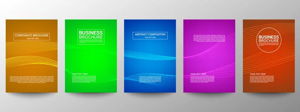 Cover geometric minimal. Set. Vector abstract line pattern for poster design. Stockillustratie