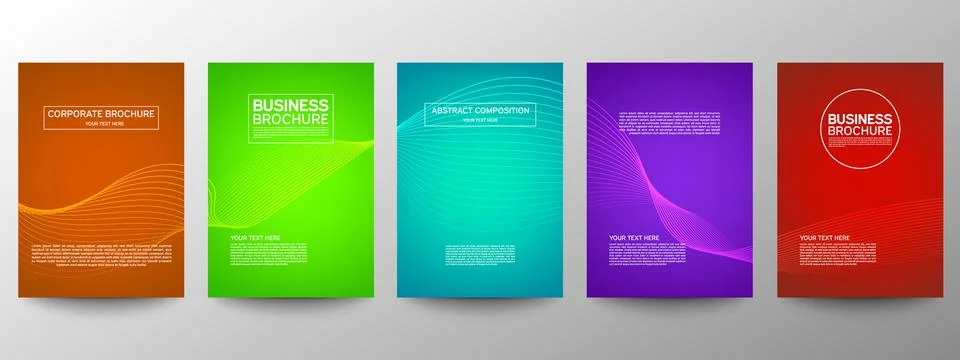 Cover geometric minimal. Set. Vector abstract line pattern for poster design. 스톡 일러스트