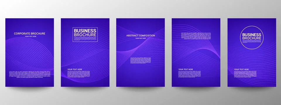Cover geometric minimal. Set. Vector abstract line pattern for poster design. イラスト素材