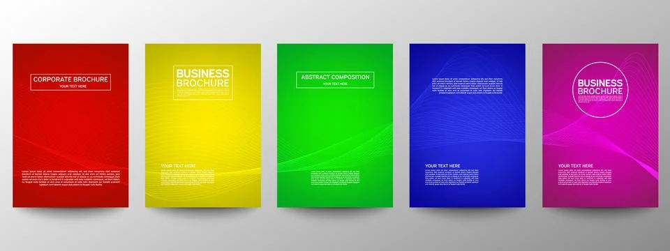 Cover geometric minimal. Set. Vector abstract line pattern for poster design. Stock Illustration
