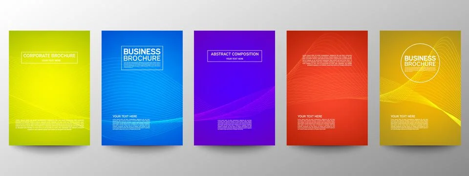 Cover geometric minimal. Set. Vector abstract line pattern for poster design. イラスト素材
