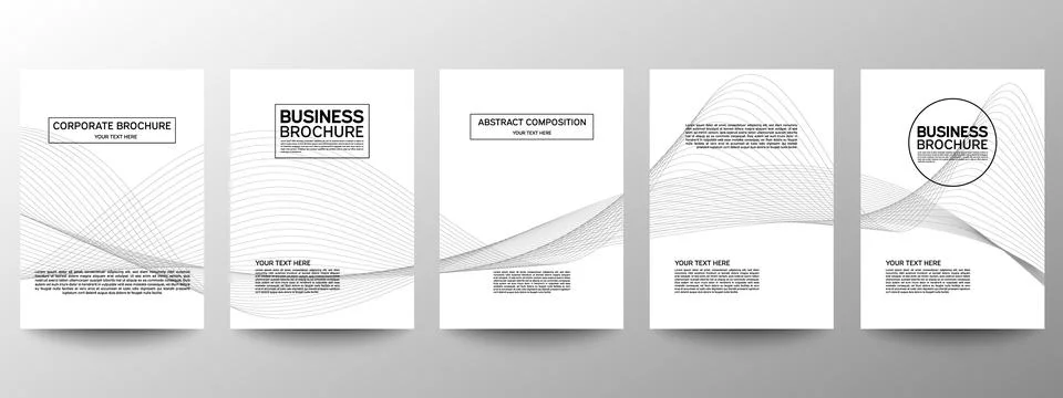 Cover geometric minimal. Set. Vector abstract line pattern for poster design. Stock Illustration