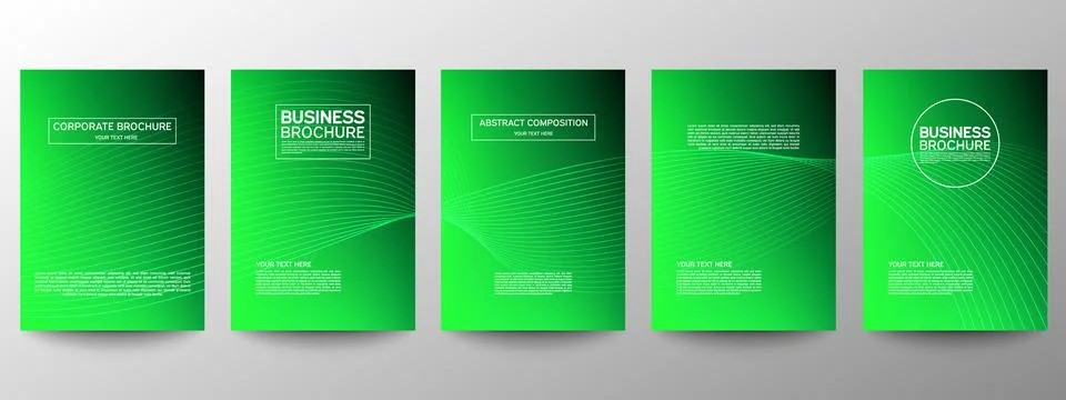 Cover geometric minimal. Set. Vector abstract line pattern for poster design. Illustrazione stock