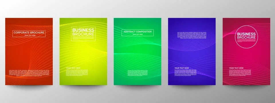 Cover geometric minimal. Set. Vector abstract line pattern for poster design. 스톡 일러스트