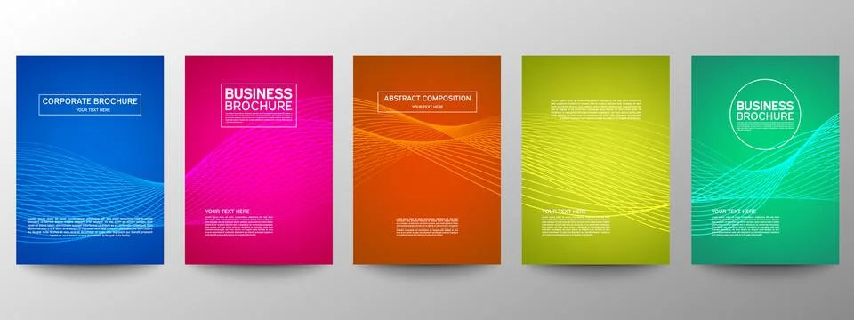 Cover geometric minimal. Set. Vector abstract line pattern for poster design. Stockillustratie