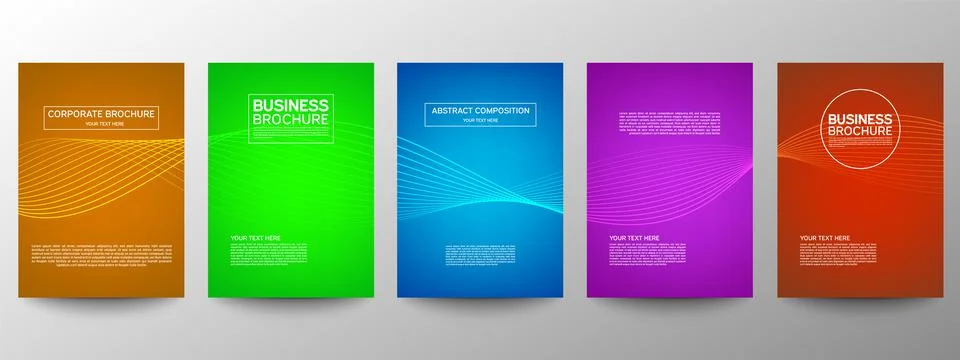 Cover geometric minimal. Set. Vector abstract line pattern for poster design. Stock Illustration