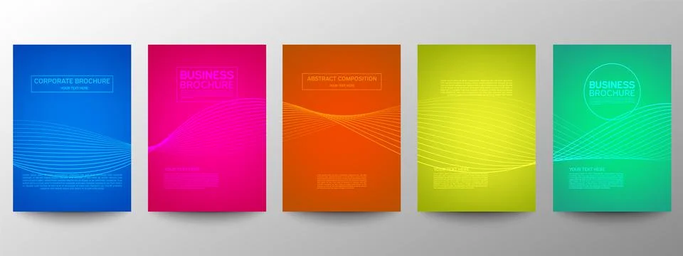 Cover geometric minimal. Set. Vector abstract line pattern for poster design. 스톡 일러스트