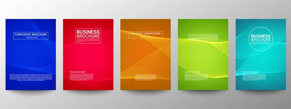 Cover geometric minimal. Set. Vector abstract line pattern for poster design. イラスト素材