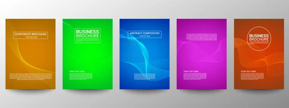 Cover geometric minimal. Set. Vector abstract line pattern for poster design. Stock Illustration