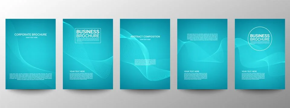 Cover geometric minimal. Set. Vector abstract line pattern for poster design. Stock Illustration