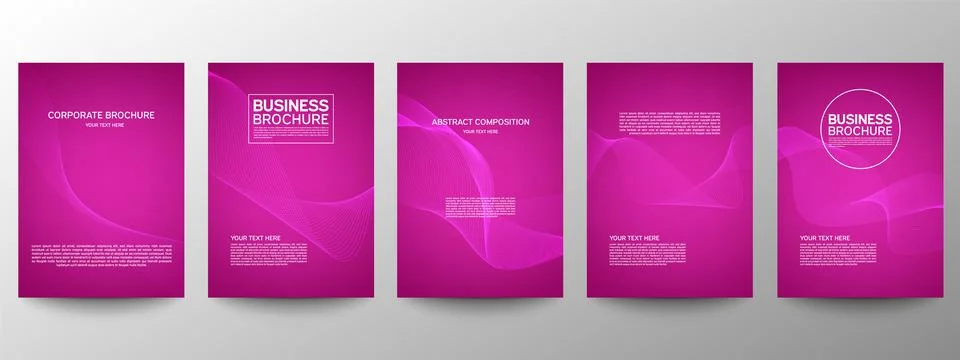 Cover geometric minimal. Set. Vector abstract line pattern for poster design. Stock Illustration