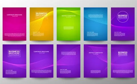 Cover geometric minimal. Set. Vector abstract line pattern for poster design. 스톡 일러스트
