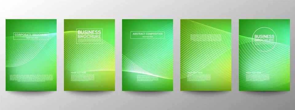 Cover geometric minimal. Set. Vector abstract line pattern for poster design. Illustrazione stock