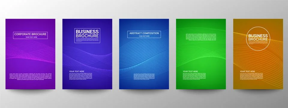 Cover geometric minimal. Set. Vector abstract line pattern for poster design. Stock Illustration